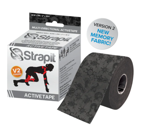 Bild på  ACTIVETAPE 5CM x 5M - GRÅ/SVART STRAPIT