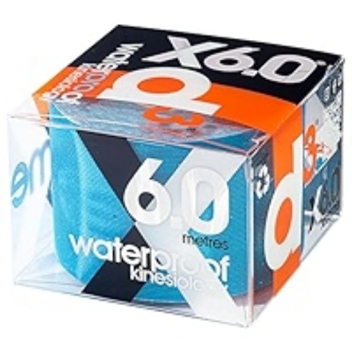 Bild på d3Tape X6.0 Waterproof kinesiologitejp - Elektrisk blå, 5 cm x 6 m