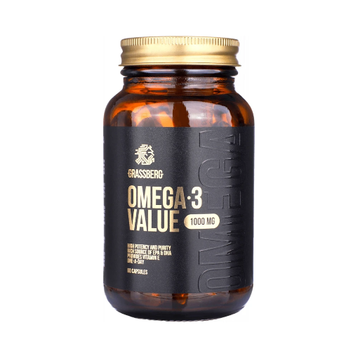 Bild på Grassberg Omega 3 Value 1000mg 60 kapslar - Naskor