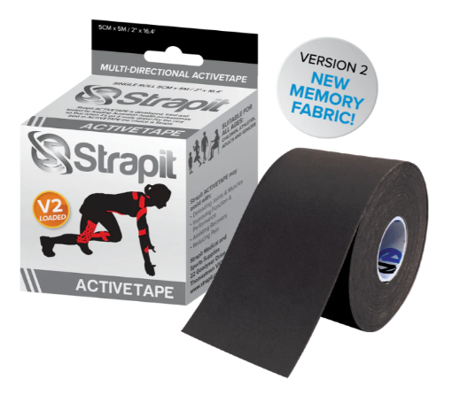 Bild på  ACTIVETAPE 5CM x 5M – SVART STRAPIT