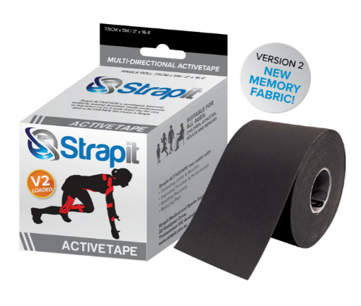 Bild på ACTIVETAPE 7,5CM x 5M – SVART STRAPIT