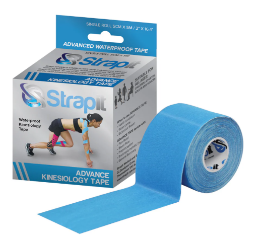 Bild på Kinesiologitejp Advance 5cm x 5m Blå – Strapit
