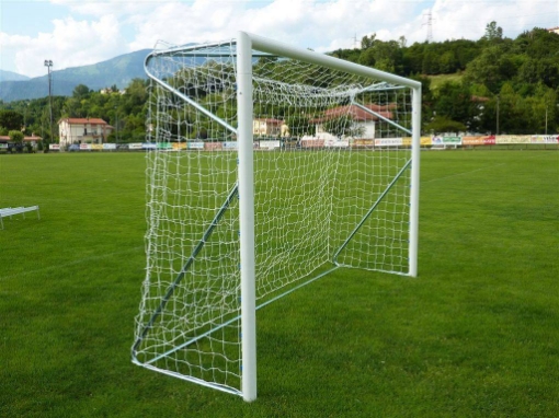 Bild på Poarta Futsal Aluminiu 3x2 m, independenta, cu colturi sudate si suporturi rabatabile pentru plasa