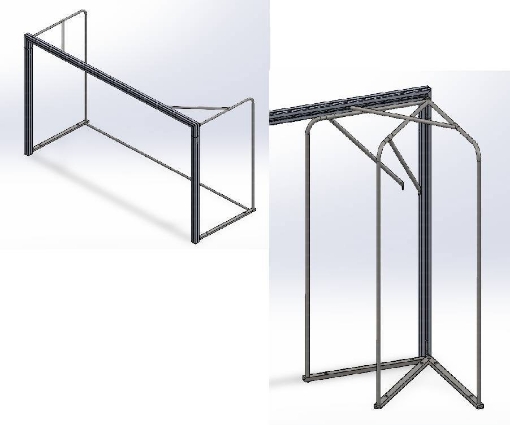 Bild på Poarta Handbal Aluminiu - 3x2m, pliabila