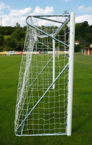 Bild på Flyttbart fotbollsmål i aluminium 5 × 2 m — Ø80 mm inklusive nät — VI 6022